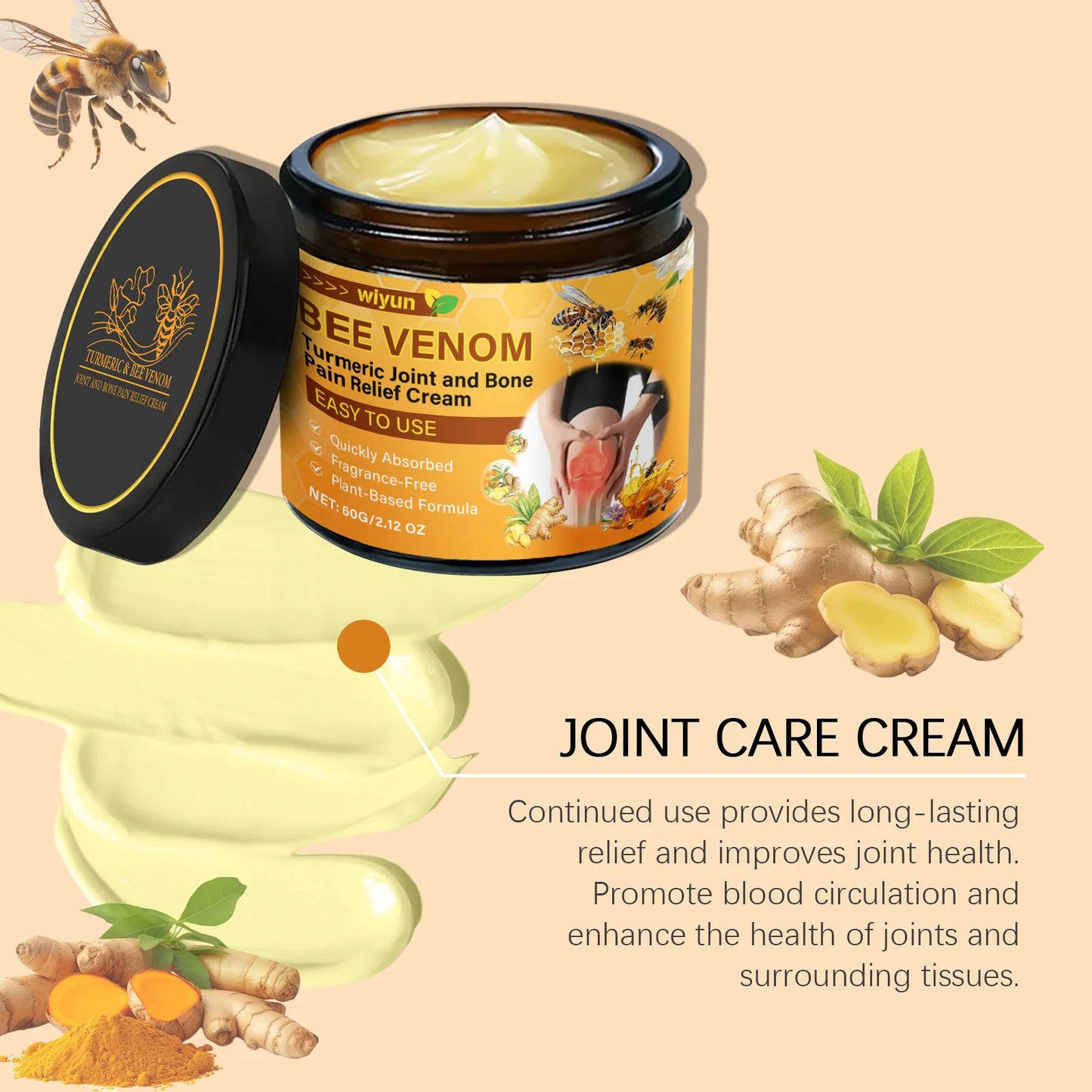 Crème de Traitement Bee Venom – Soulage les Douleurs Articulaires Naturellement & Efficacement