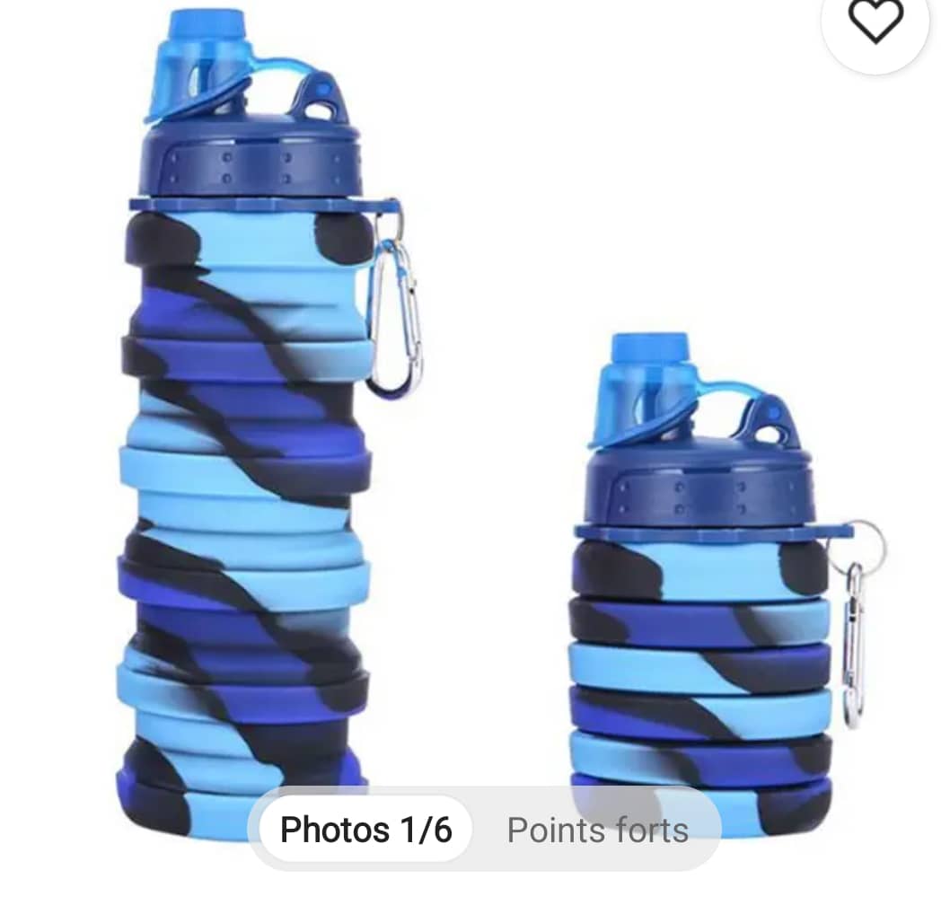 Gourde en Silicone Pliable